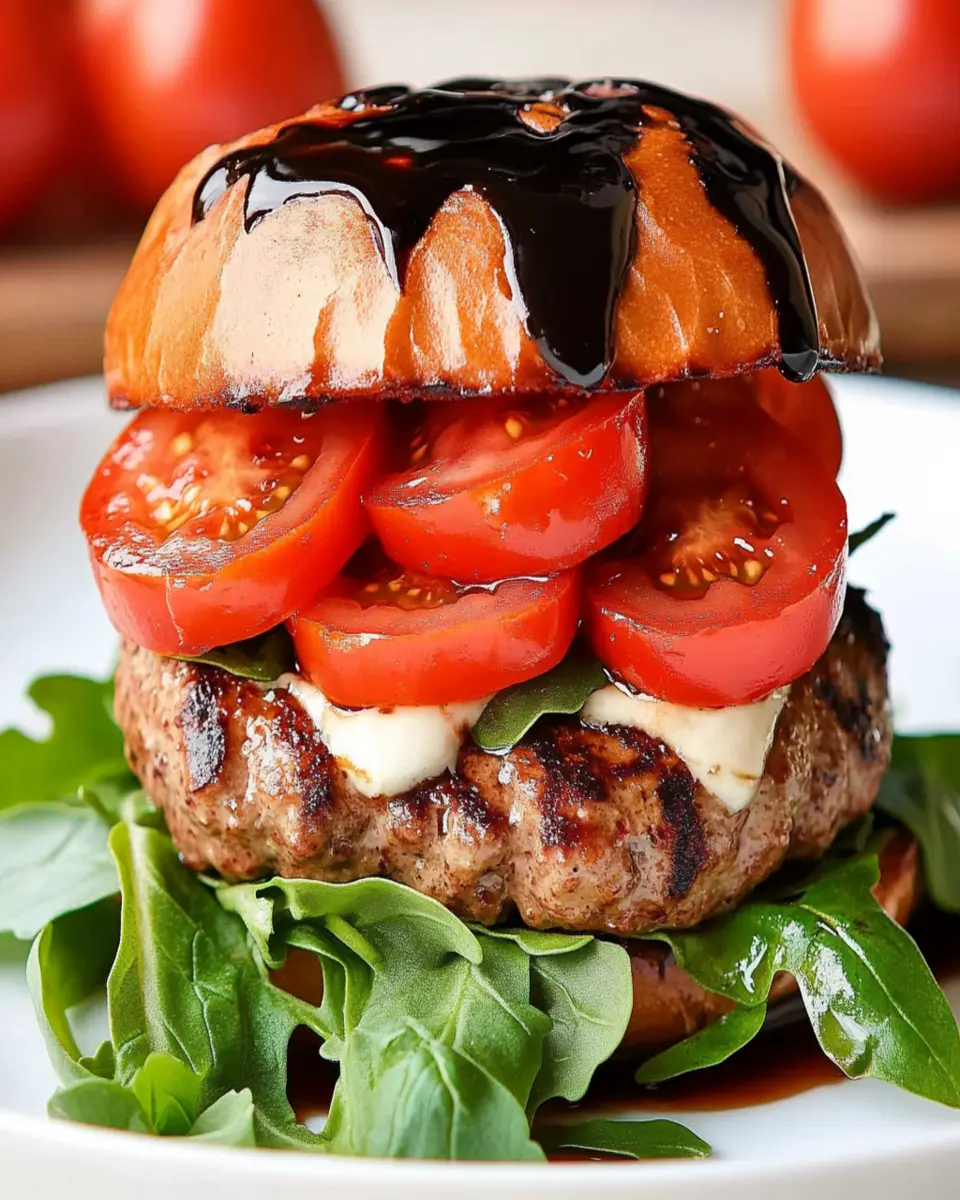 No-Bun Bruschetta Burgers: Juicy Flavor Without the Guilt