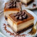 Keto Caramel Mocha Cheesecake Bars First Image First Image