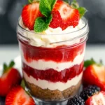 Low-Carb Strawberry Cheesecake Mousse Parfait First Image First Image