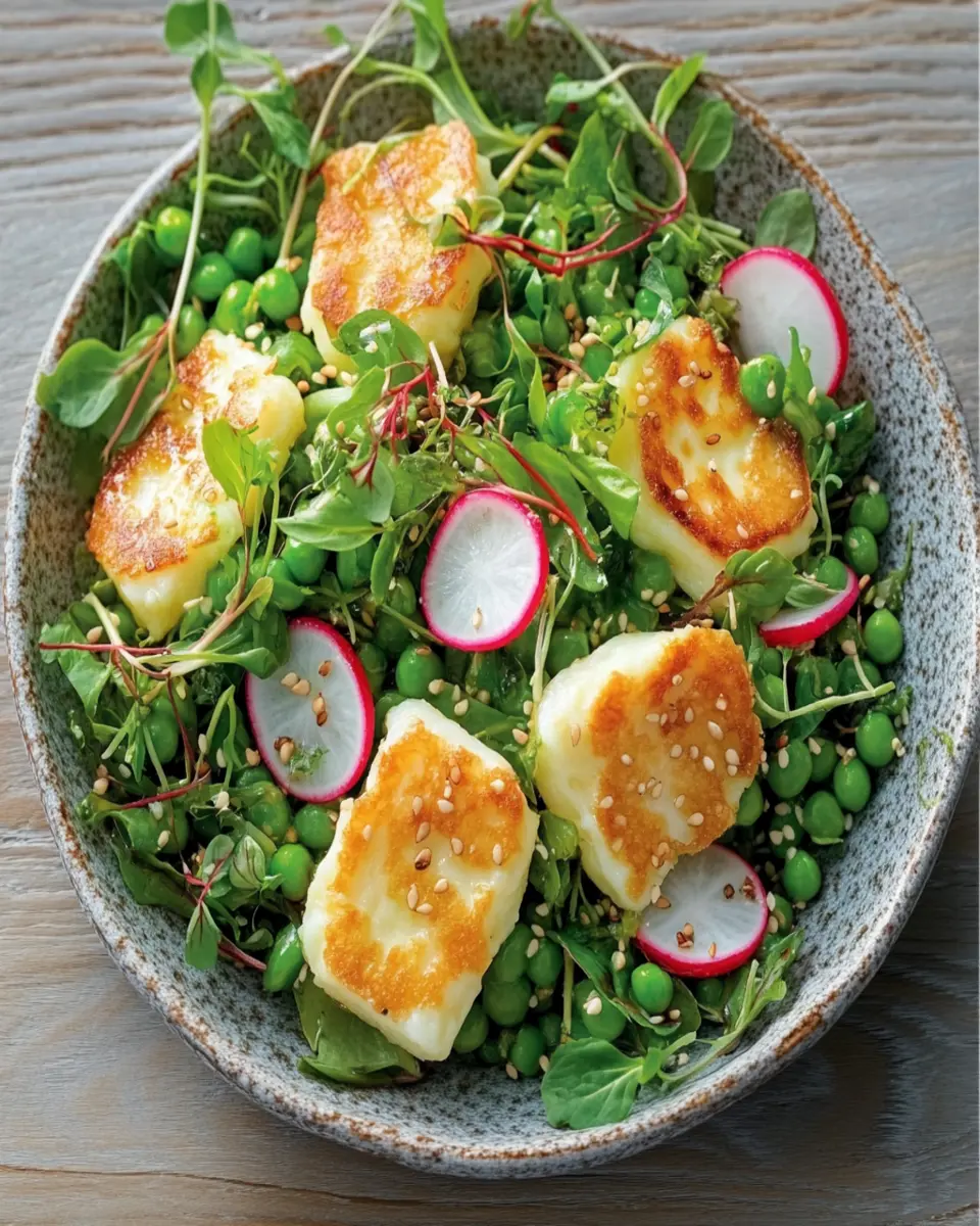 Pea Shoot and Halloumi Salad: The Best Fresh Twist on Flavor