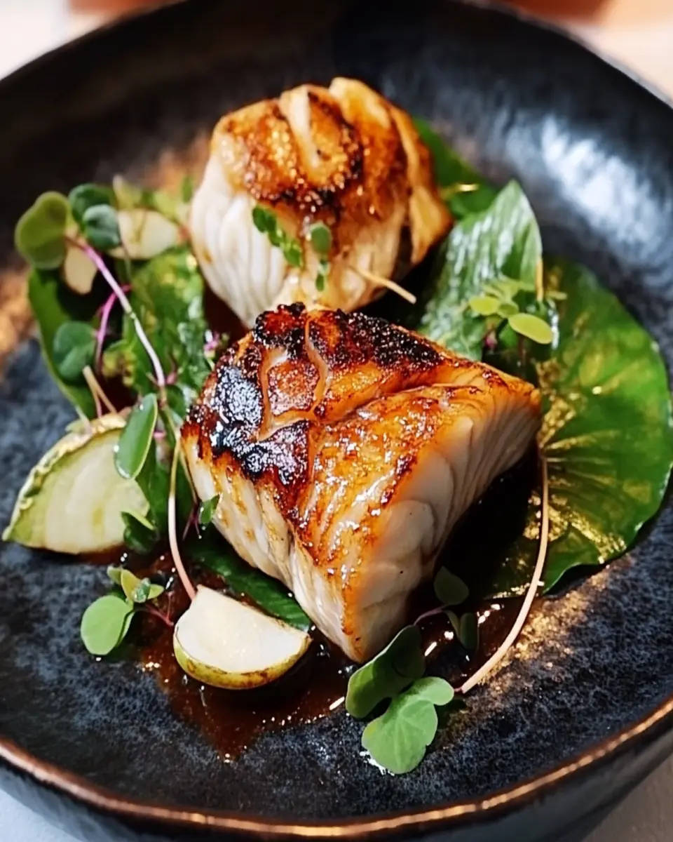 Miso Black Cod Bliss: A Flavorful Hoba Leaf Delight