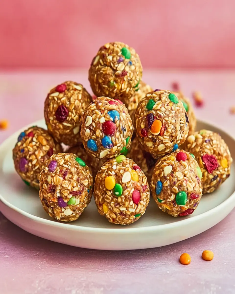 Rainbow Crunch Energy Bites: Irresistibly Easy & Colorful Treats