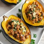 Sage and Sausage Stuffed Acorn Squash First Image First Image