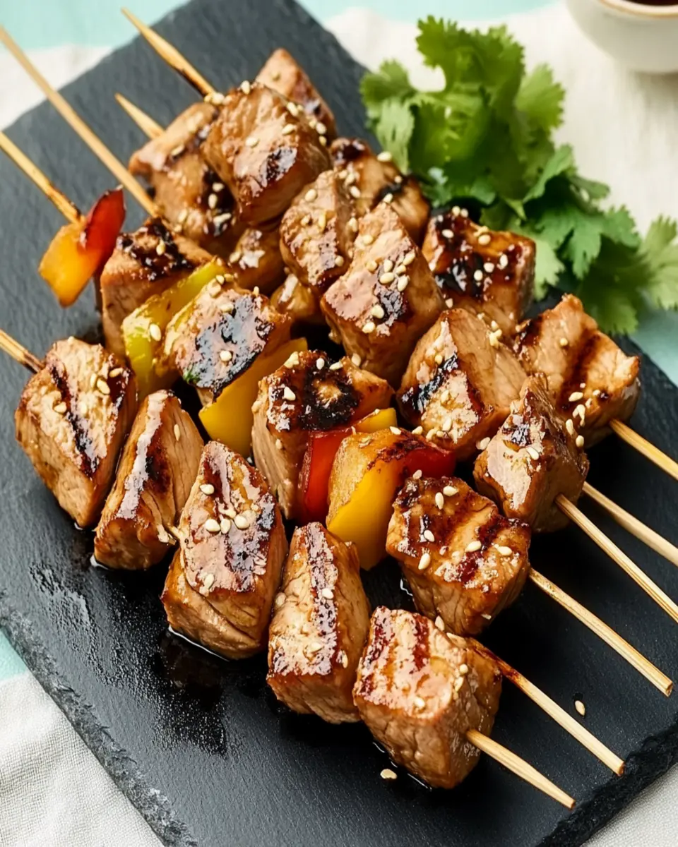 Teriyaki Ginger Tuna Skewers: Juicy Flavor on a Stick!