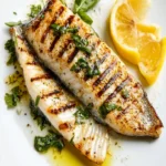 Marinated and Grilled Sea Bass Fillet with Herbs First Image First Image