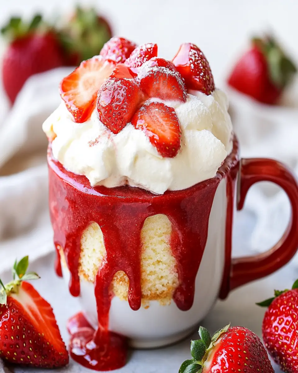 Keto Strawberries and Cream Mug Cake: Guilt-Free Indulgence