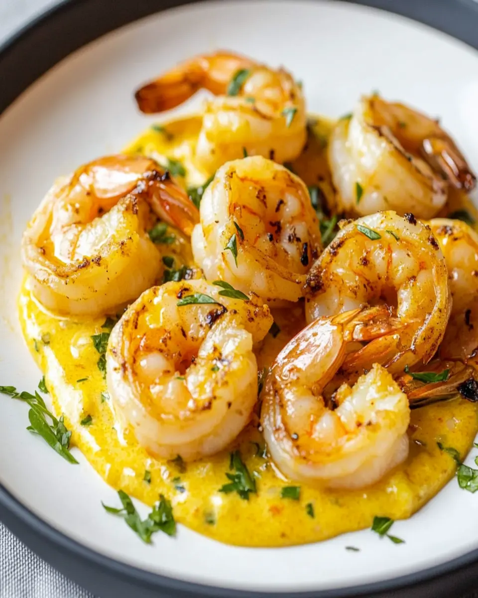 Brown Butter Poached Shrimp: Indulgent Saffron Cream Bliss