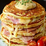 Savory Pancakes with Ham and Cheese First Image First Image