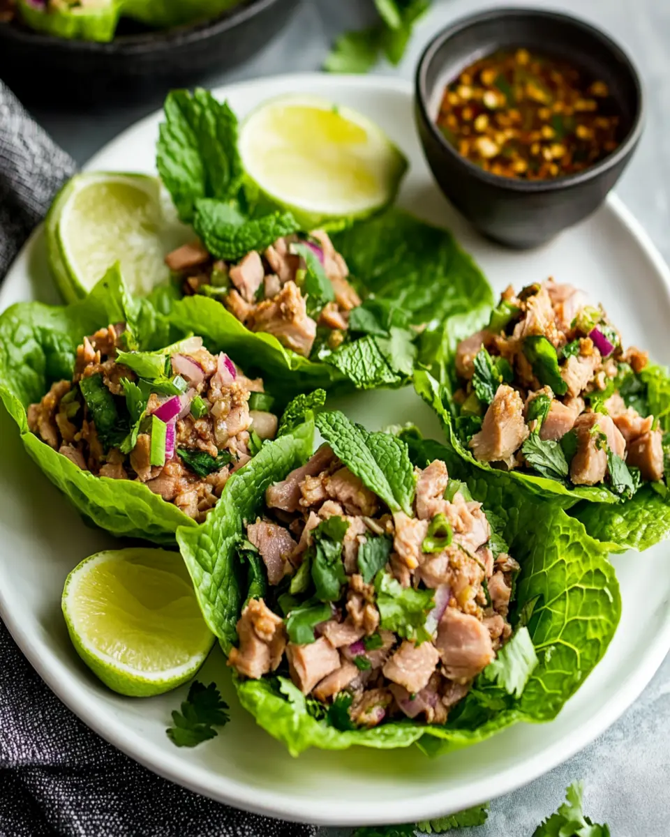 Thai Larb Lettuce Cups: Indulge in Flavorful Duck Delight