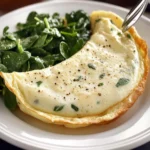 Easy Light Spinach Omelet First Image First Image