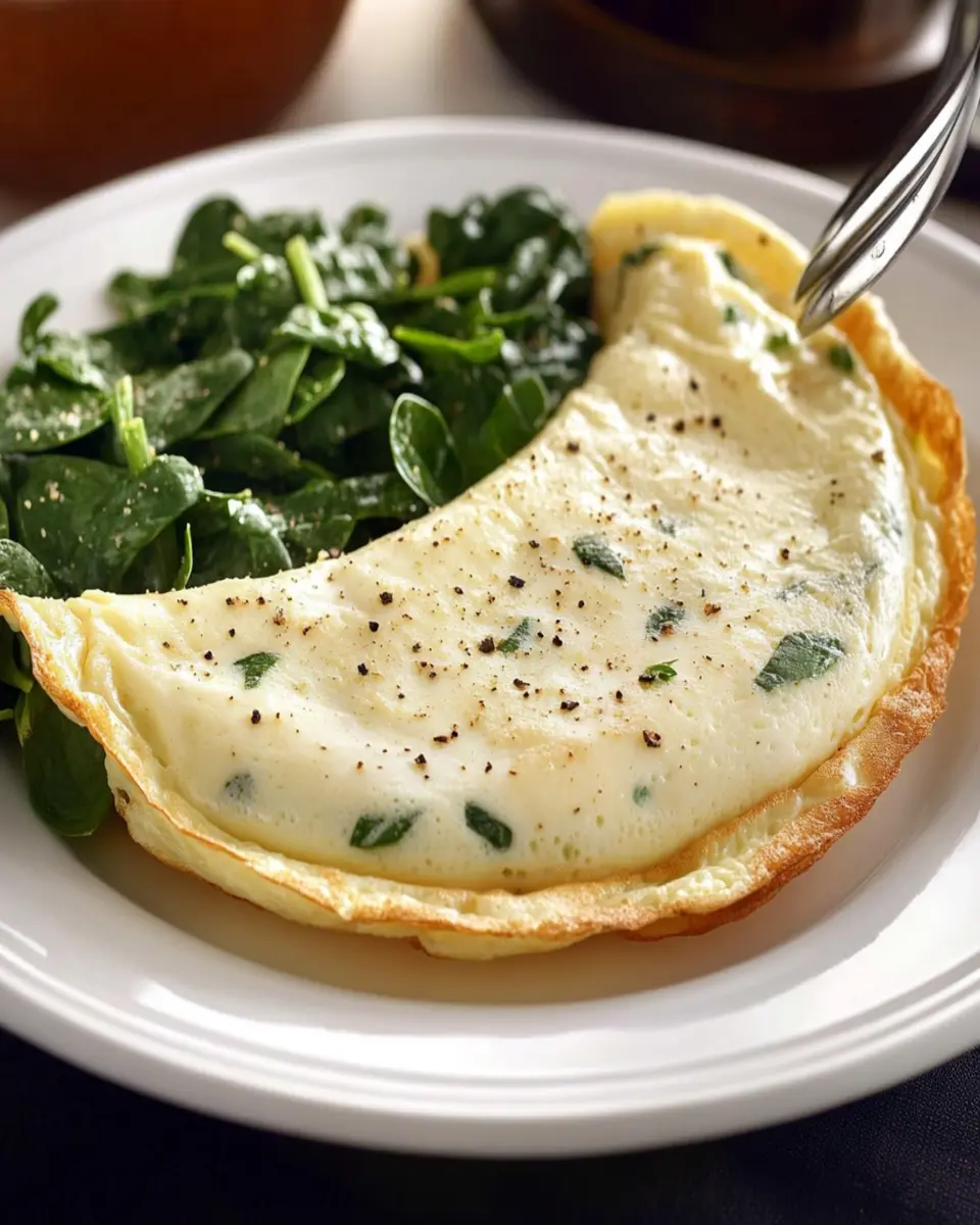 Easy Light Spinach Omelet: A Fluffy Morning Delight