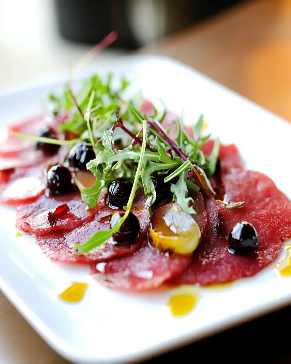 Venison Carpaccio with Juniper: Indulgent Flavor Awaits