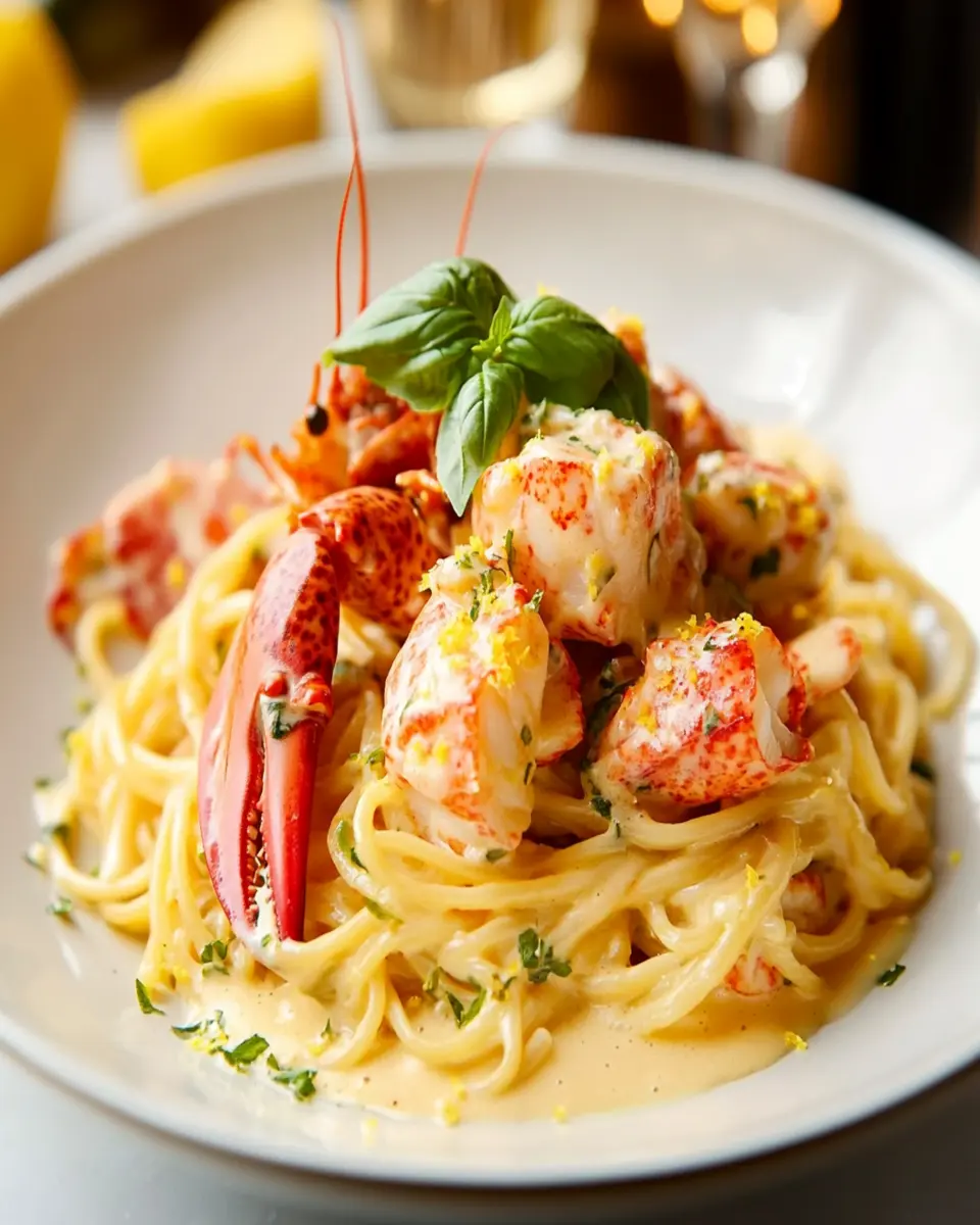 Gourmet Lobster Linguine: Indulgent Champagne Cream Bliss