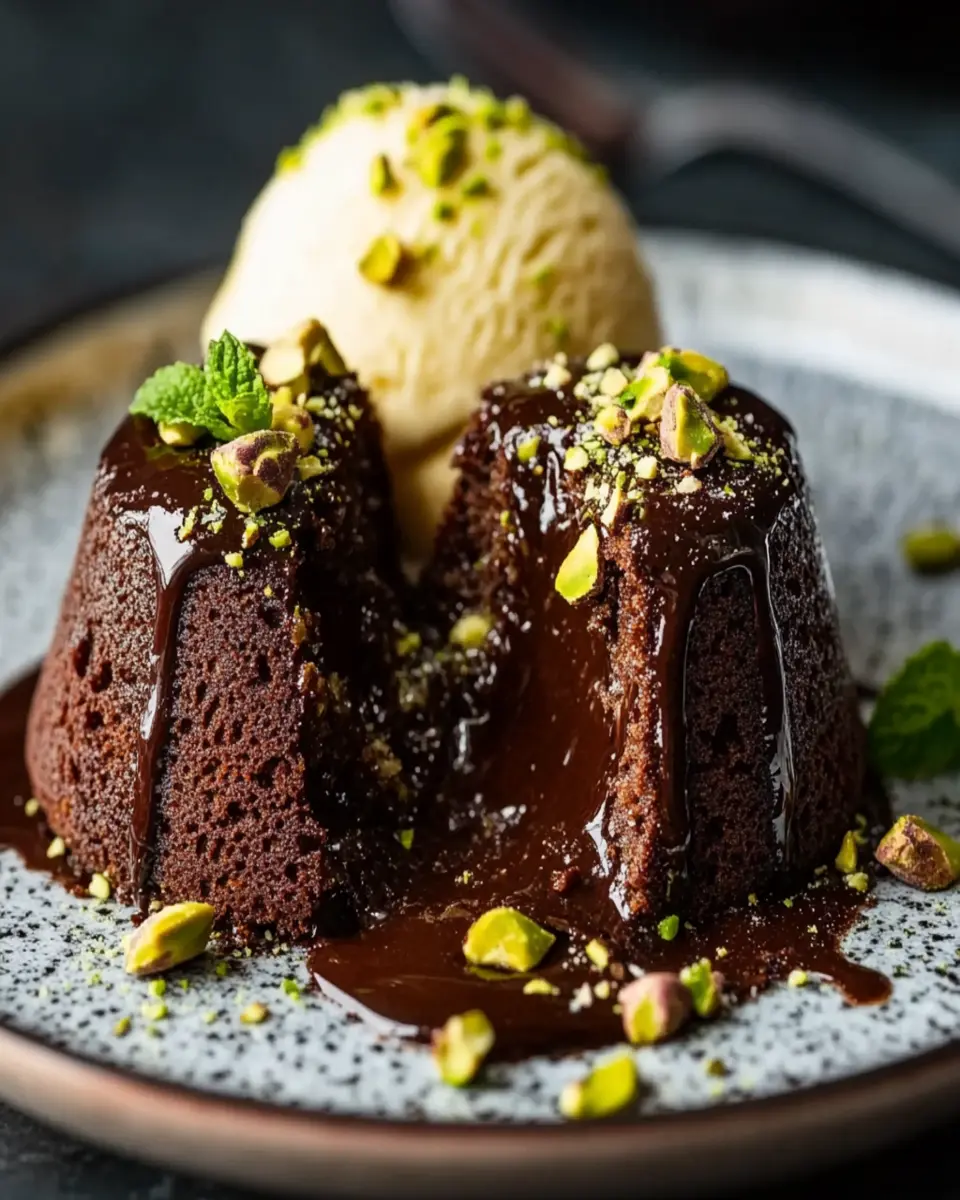 Keto Pistachio Chocolate Lava Cakes First Image First Image