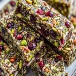 Nutritious Keto Pistachio Cranberry Energy Bars First Image First Image