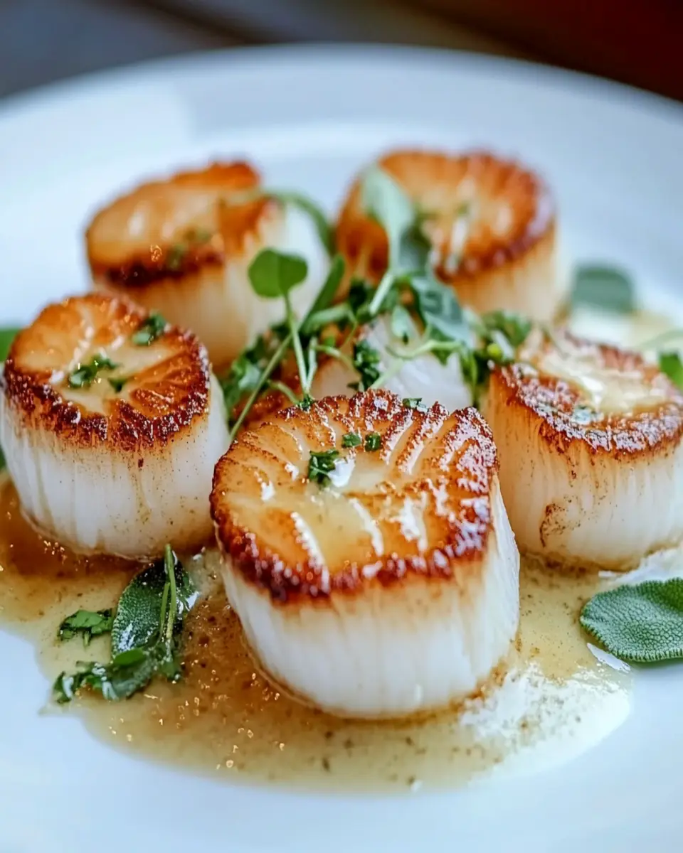 Scallops with Brown Butter-Sage Foam: Indulge in Gourmet Bliss