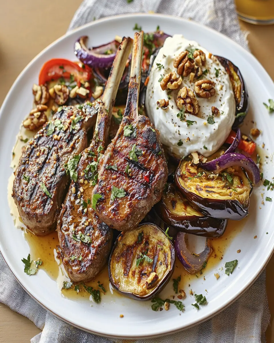 Lamb Labneh Roasted Eggplant Walnut Mess First Image First Image