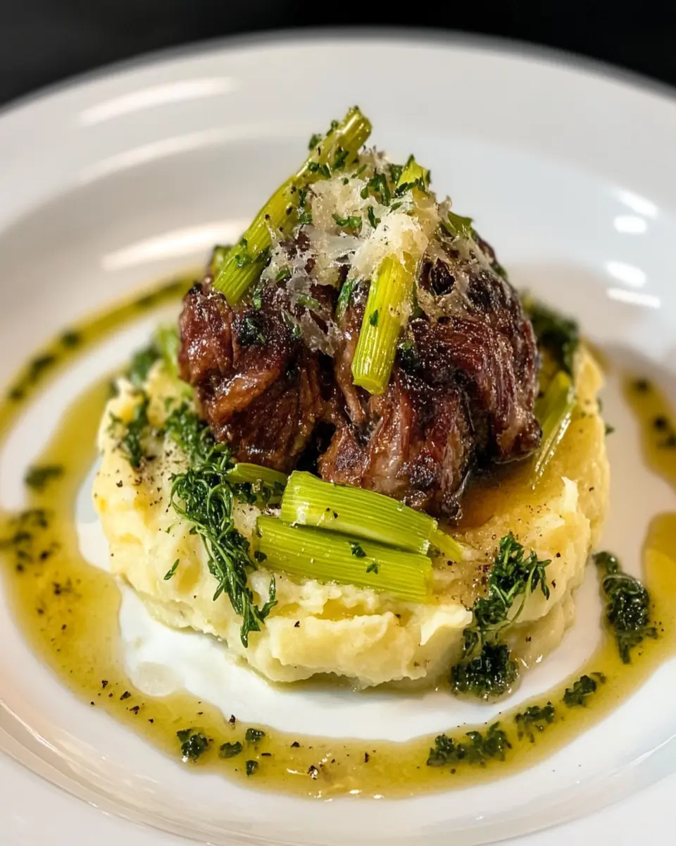 Oxtail Truffle Mash Crispy Leek Parmesan Chaos First Image First Image