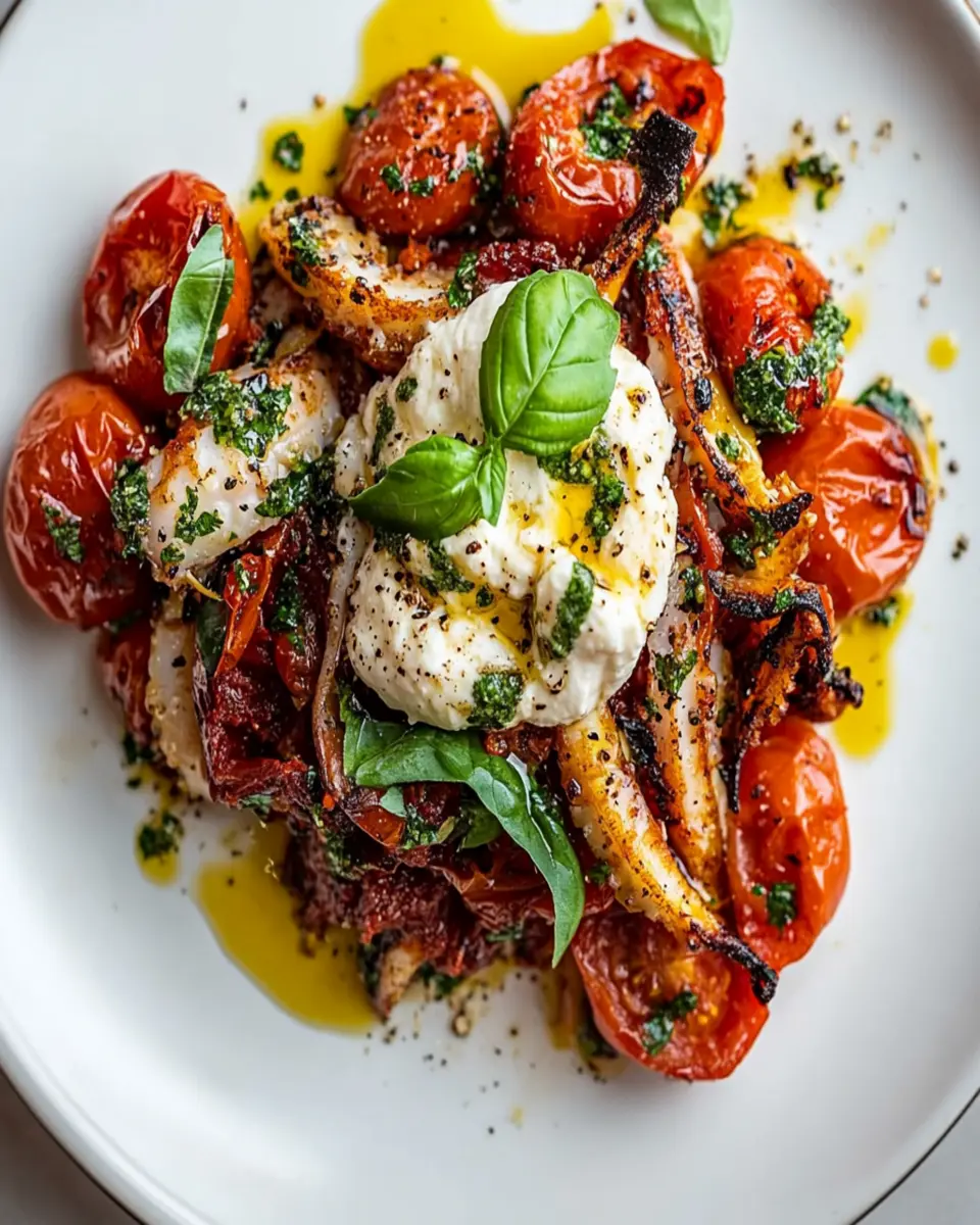 Squid Nduja Roasted Tomato Anchovy Burrata Smash First Image First Image