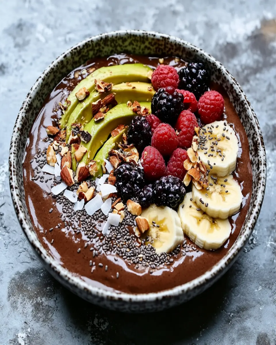 Avocado Cocoa Smoothie Bowl: Indulgent Bliss in a Bowl