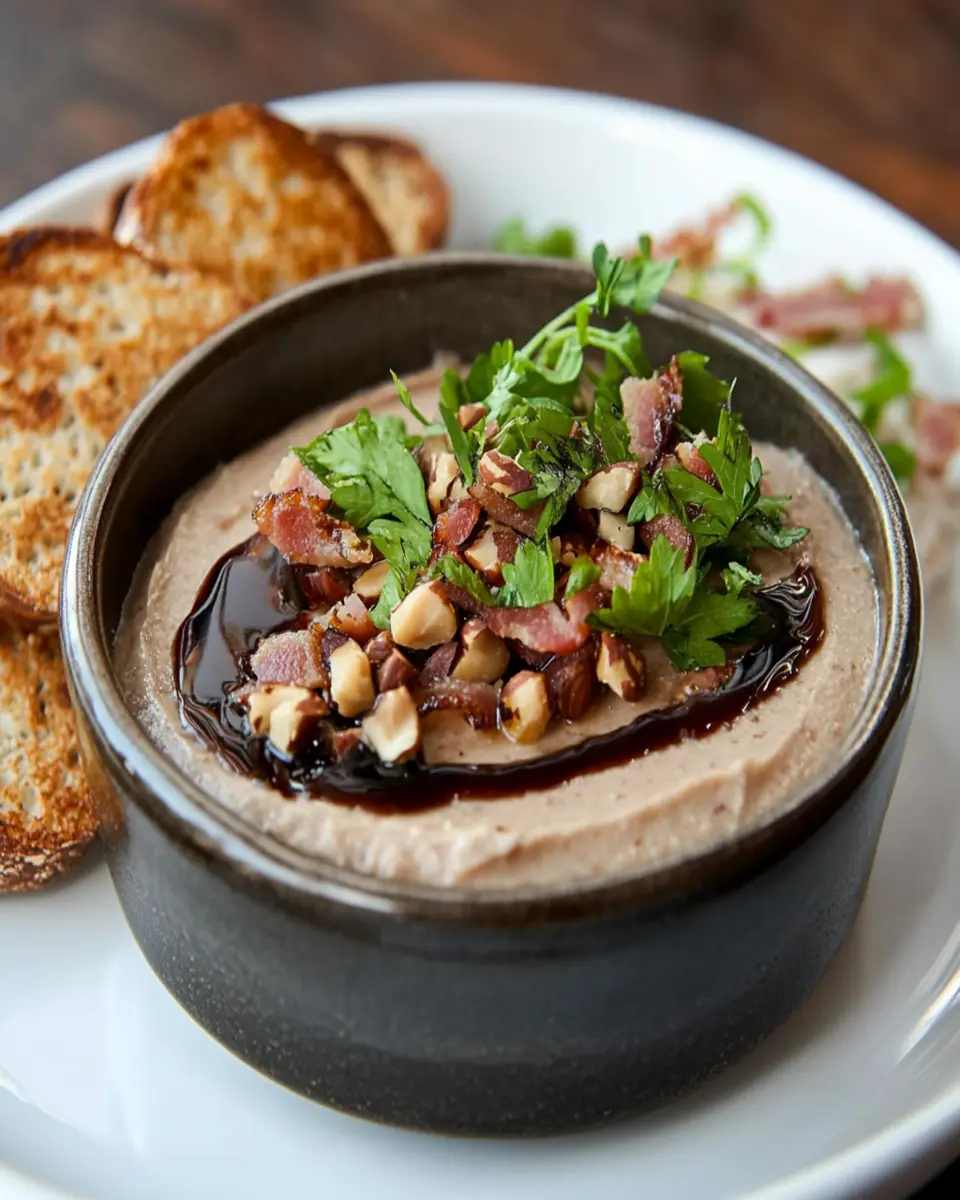 Chicken Liver Mousse Bacon Hazelnut Balsamic Bowl First Image First Image