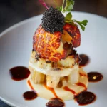 Lobster Truffle Cauliflower Gratin Caviar Stack First Image First Image