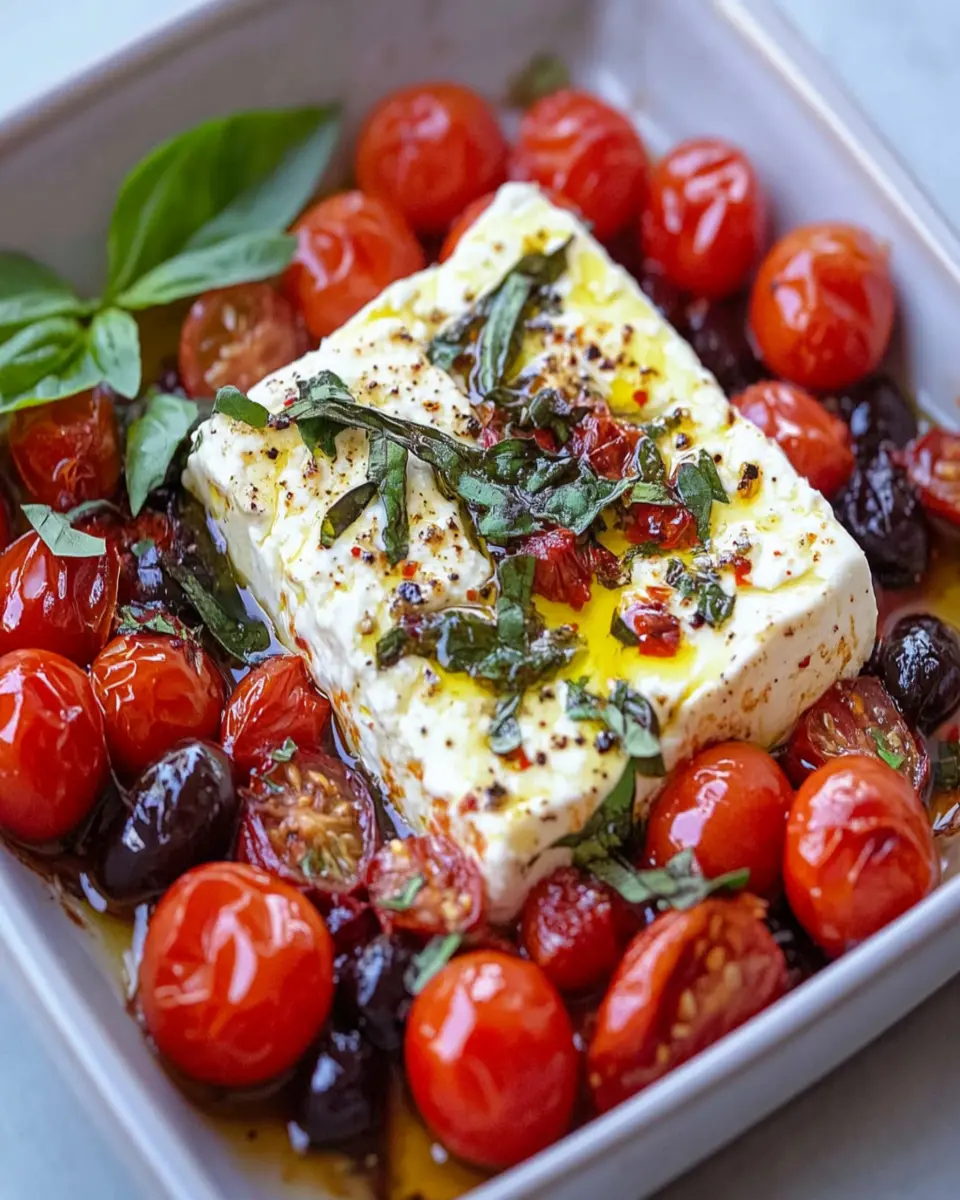 Baked Feta with Cherry Tomatoes: A Spicy, Creamy Delight