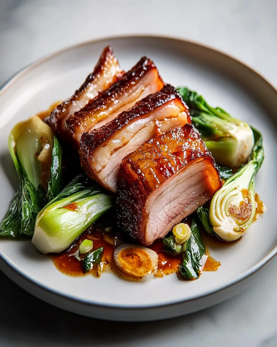 Crispy Pork Belly Recipe: Sesame Ginger Bok Choy Delight