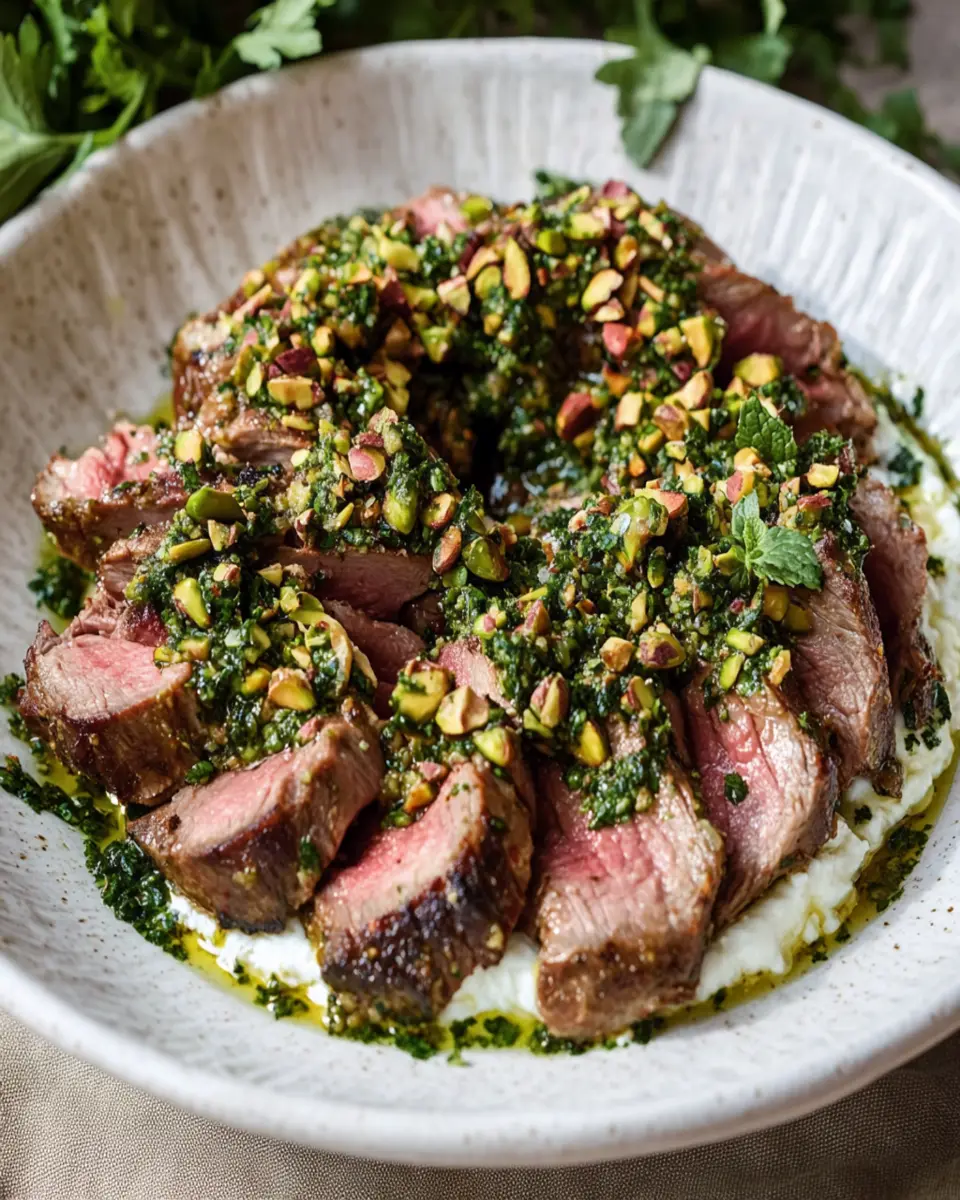 Lamb Shoulder Mint Gremolata: An Indulgent Pistachio Bowl Experience