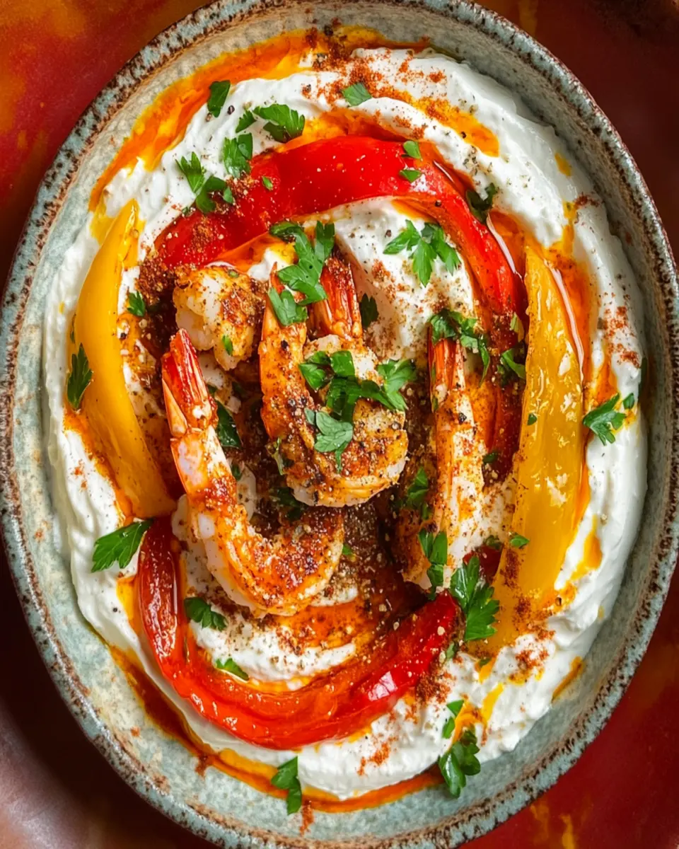 Harissa Prawn Whipped Feta Roasted Pepper Dukkah Bowl First Image First Image