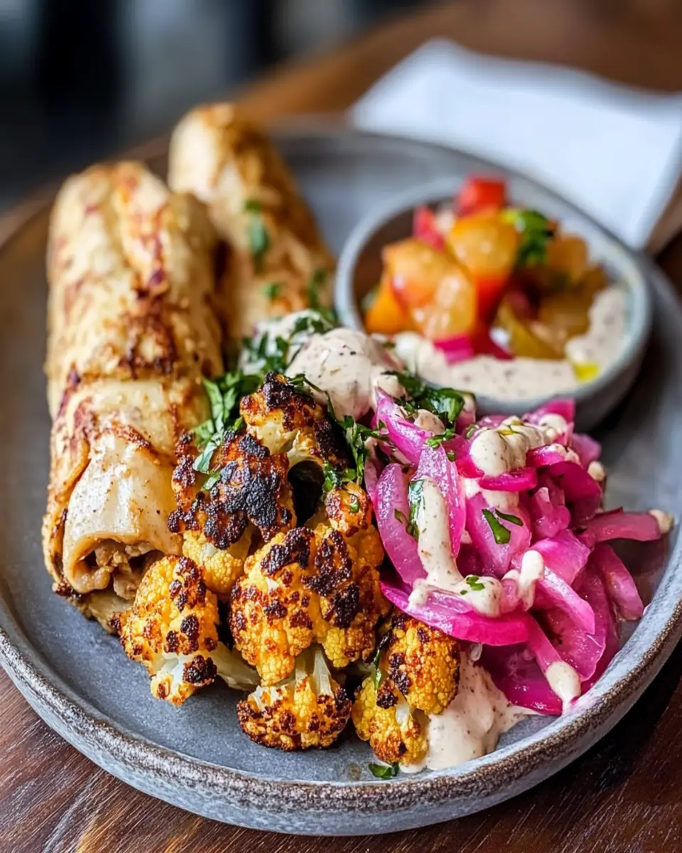 Chicken Shawarma Cauliflower Pickled Turnip Tahini Mess Bliss