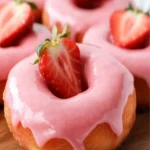 Keto Strawberry Donuts With Strawberry Glaze First Image First Image