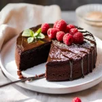 Decadent Flourless Olive Oil Chocolate Cake First Image First Image