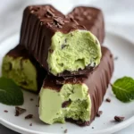 Creamy Avocado Mint Chocolate Ice Cream Bars First Image First Image