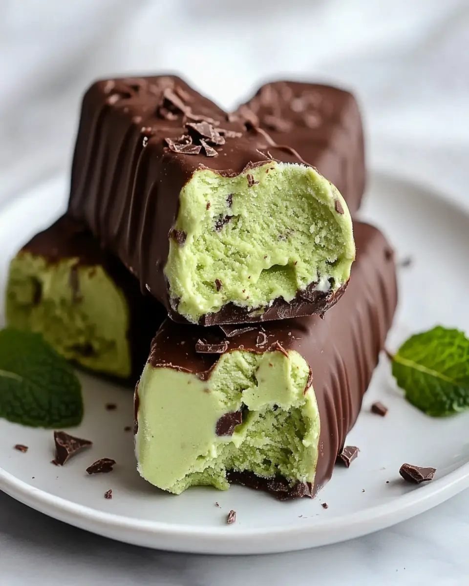 Creamy Avocado Mint Chocolate Ice Cream Bars: Guilt-Free Indulgence
