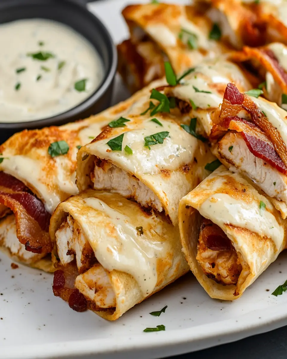 Keto Chicken Bacon Ranch Taquitos First Image First Image