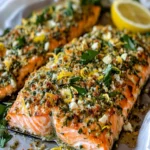 Herb-Crusted Feta Salmon with Lemon Zest First Image First Image