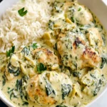 Creamy Spinach Artichoke Chicken First Image First Image