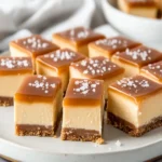 Keto Salted Caramel Cheesecake Bars First Image First Image