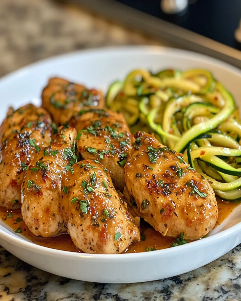 Garlic Butter Chicken with Zucchini Noodles: Irresistibly Easy Meal