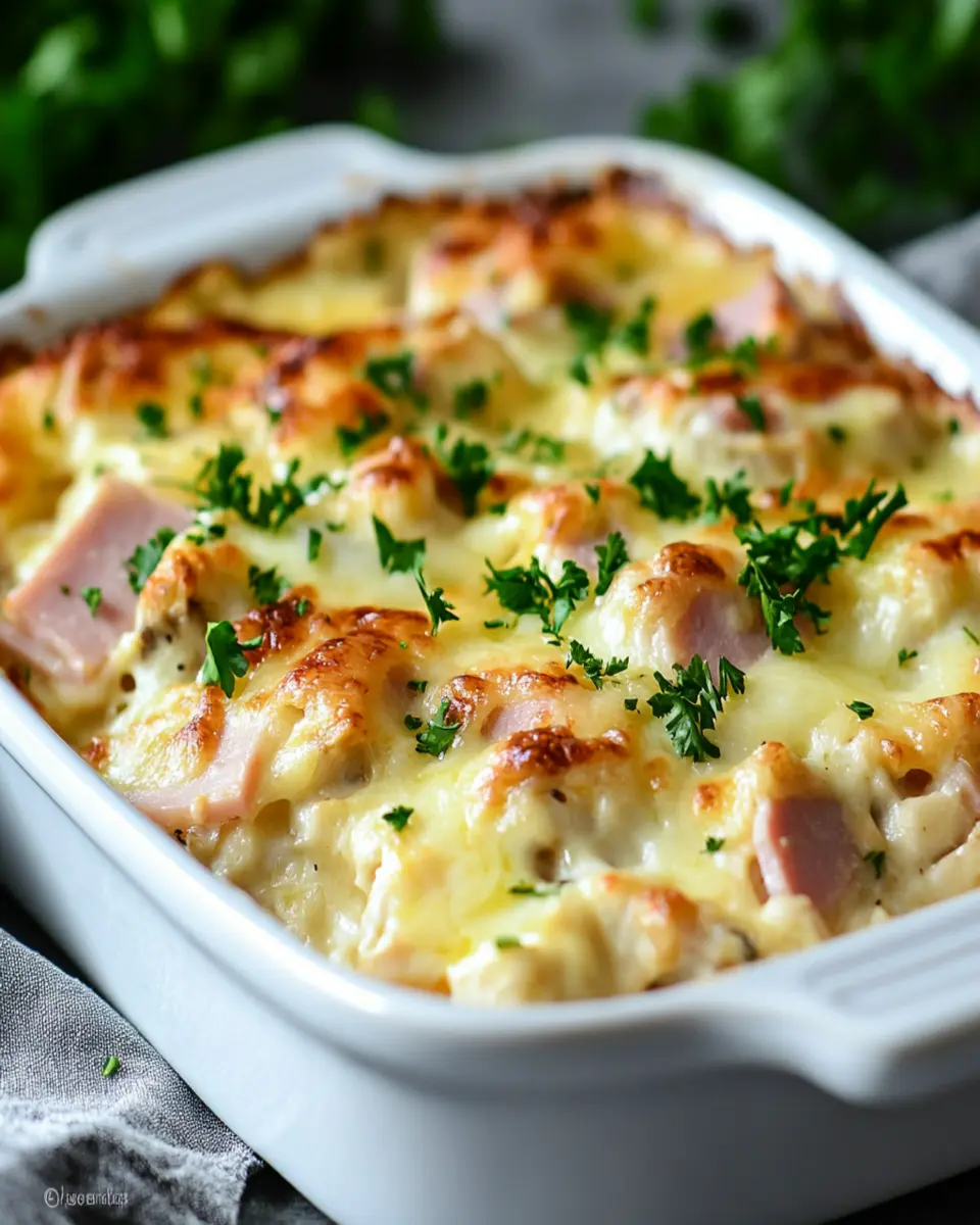Keto Chicken Cordon Bleu Casserole: Easy, Cheesy Comfort!