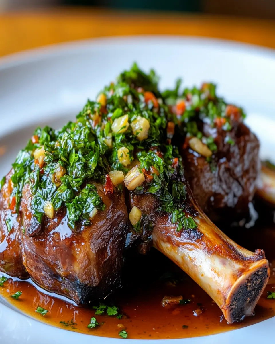 Slow Cooker Lamb Shanks: Indulgent Flavor with Mint Gremolata