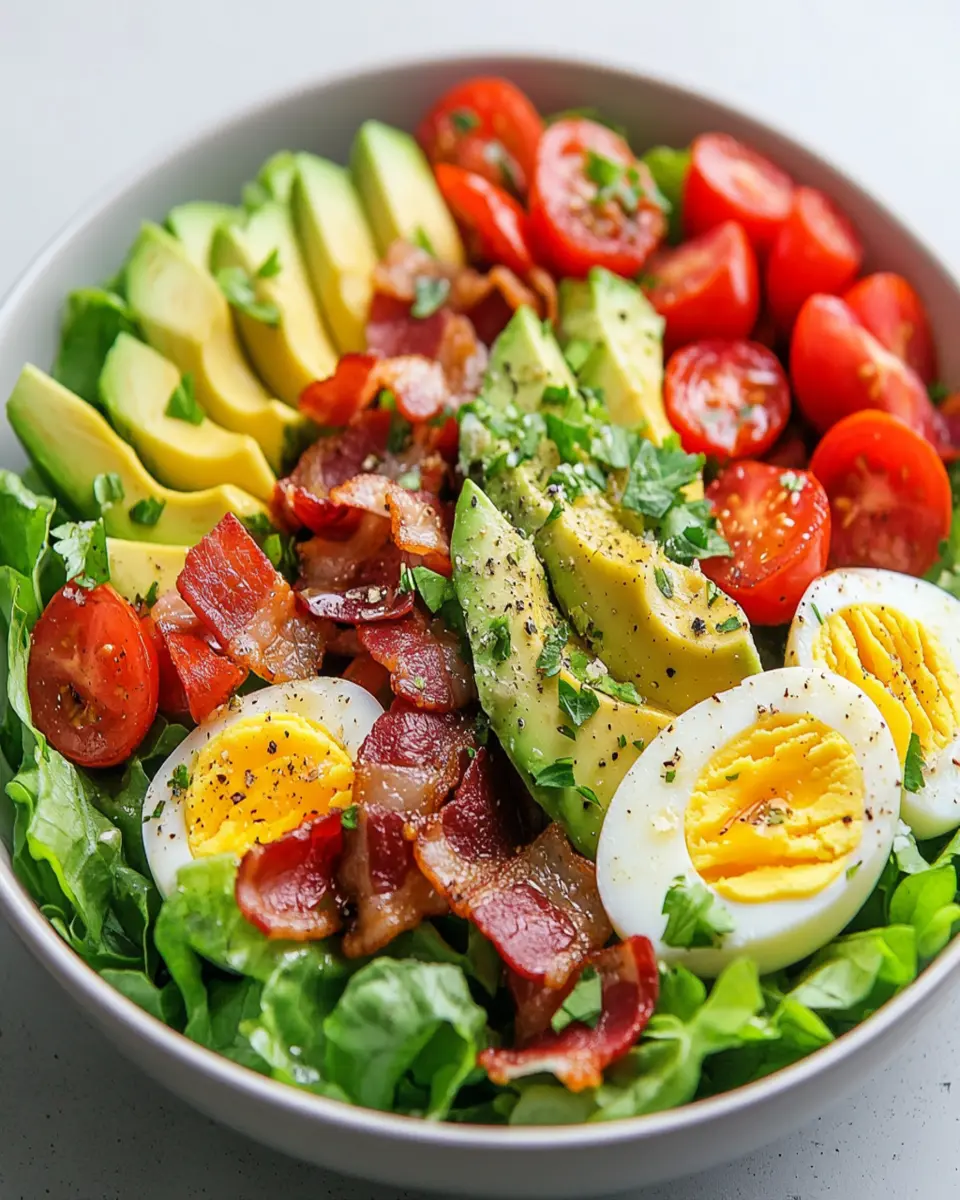 BLT Salad with Avocado & Hard-Boiled Egg: The Best Fresh Twist!