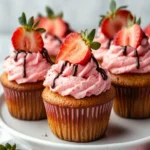 Keto Strawberry Cupcakes First Image First Image