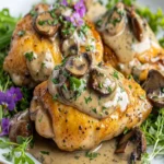 Keto Chicken Thighs with Mushrooms Sauce First Image First Image