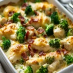 Creamy Low Carb Chicken Casserole with Broccoli and Bacon First Image First Image