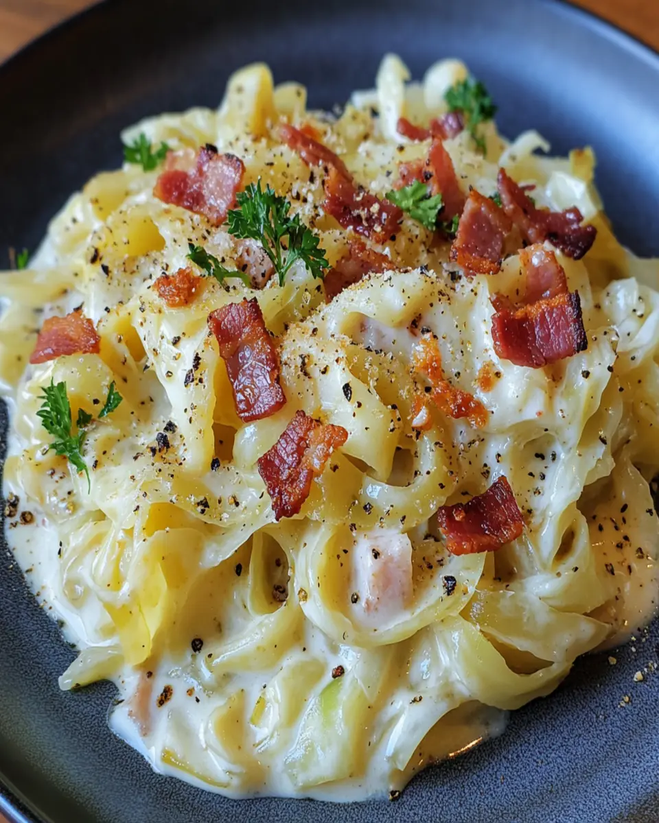 Low Carb Creamy Cabbage Carbonara: Indulgent Comfort Redefined