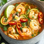 Keto Thai Shrimp Tom Yum Noodle Soup First Image First Image