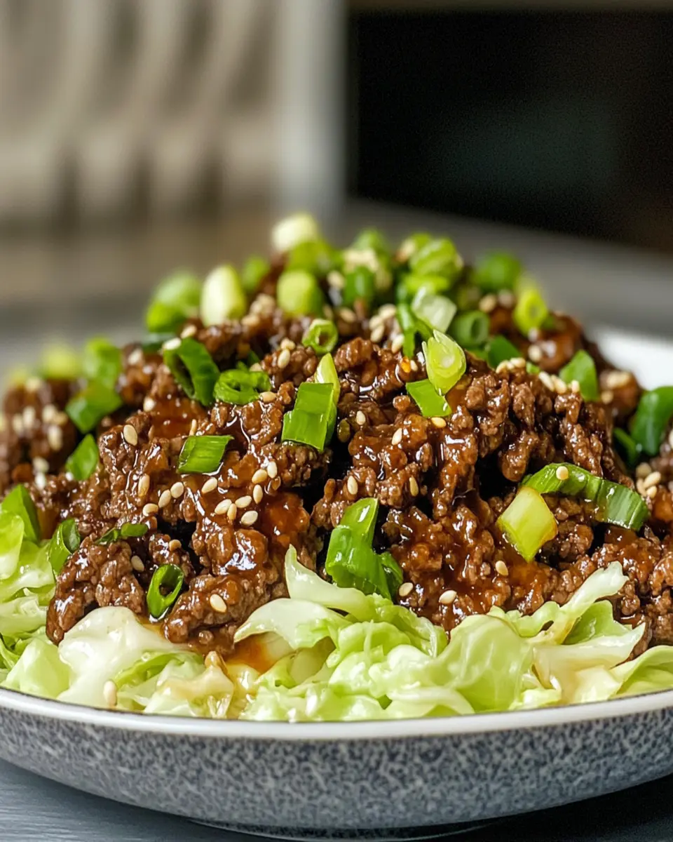 Low Carb Mongolian Ground Beef Cabbage That’s Simply Irresistible