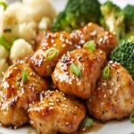 Low-Carb Sesame Chicken with Arrowroot Glaze First Image First Image